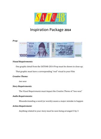 SATO48-2014 Inspiration Package