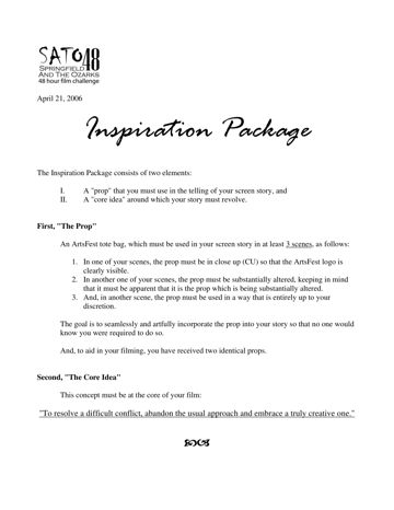 SATO48-2006 Inspiration Package