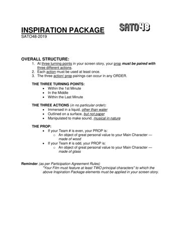 SATO48-2019 Inspiration Package